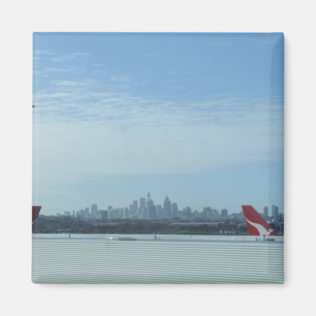 Íman Vista Da Cidade Perth Do Aeroporto (Frente)