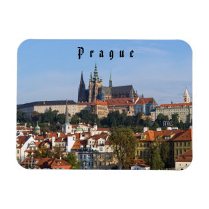 Íman Vista da cidade velha e do castelo de Praga, Repúb