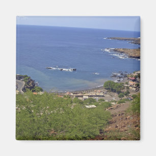 Íman Vista da estrada em Cidade Velha, Santiago