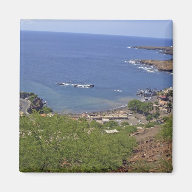 Íman Vista da estrada em Cidade Velha, Santiago (Frente)