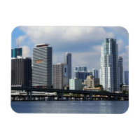 Vista da frente das águas de Miami
