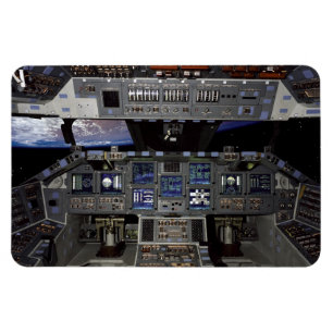 Íman Vista da janela da cabine do ônibus espacial da NA