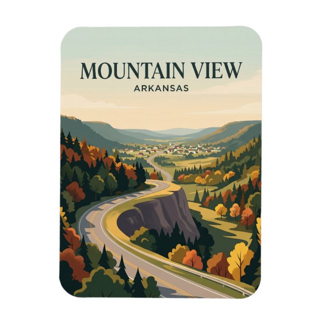 Íman Vista da Montanha EUA (Vertical)