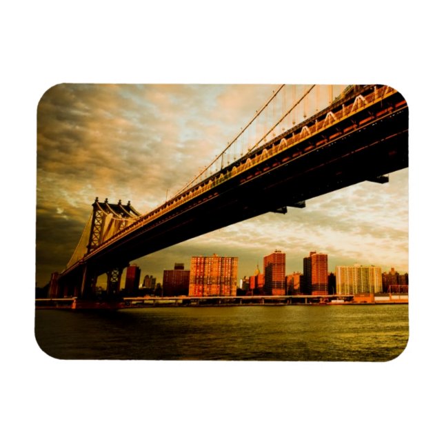 Íman Vista da ponte de Manhattan do lado do Brooklyn (N (Horizontal)
