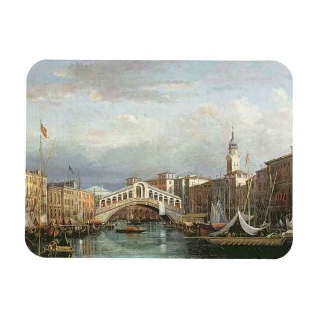 Íman Vista da Ponte Rialto em Veneza (Horizontal)