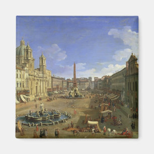 Íman Vista da praça Navona, Roma