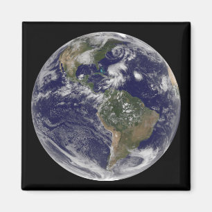 Íman Vista da Terra do cheio e quatro sistemas de tempe