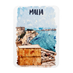 Íman Vista das ilhas mediterrânicas de Malta
