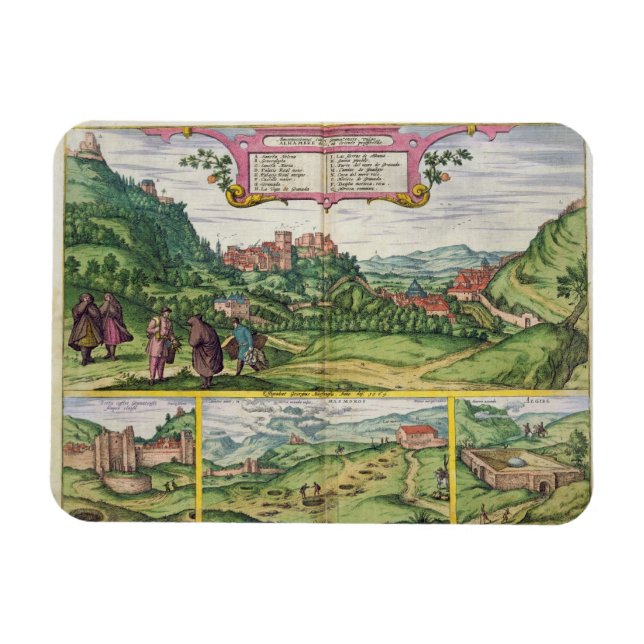 Íman Vista de Alhambra, de Civitates Orbis Terrar (Horizontal)