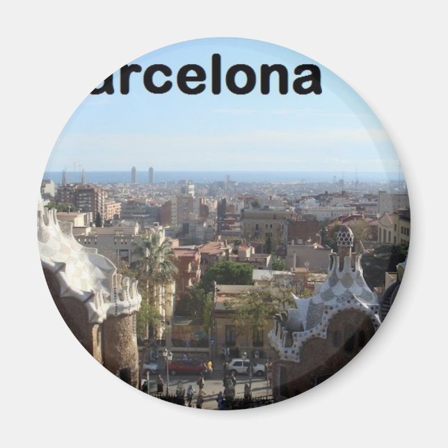 Íman Vista de Barcelona espanha (Rua.K) (Frente)