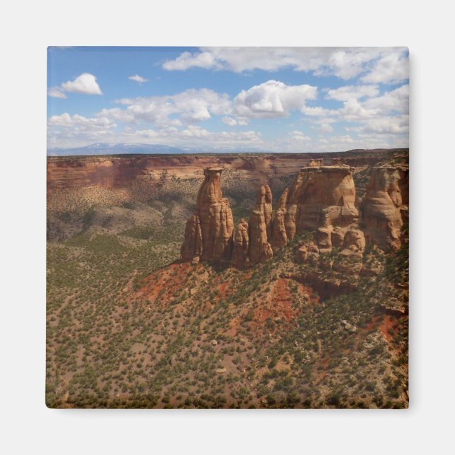 Íman Vista de Canyon Rim Trail no Colorado Monument (Frente)