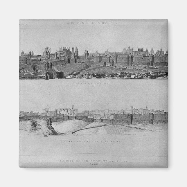 Íman Vista de Carcassonne do lado oeste (Frente)