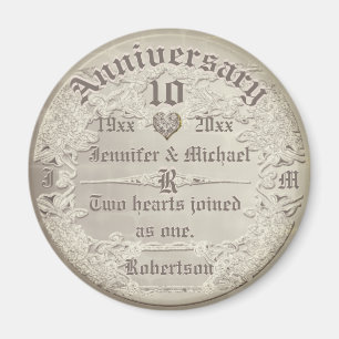 Íman Vista de Cobre de 10 anos personalizada