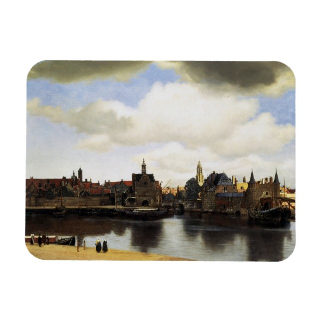 Íman Vista de Delft por Johannes Vermeer (Horizontal)