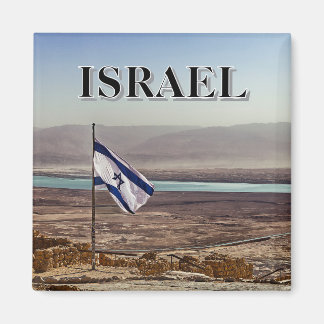 Íman Vista de Masada com Bandeira Israelense