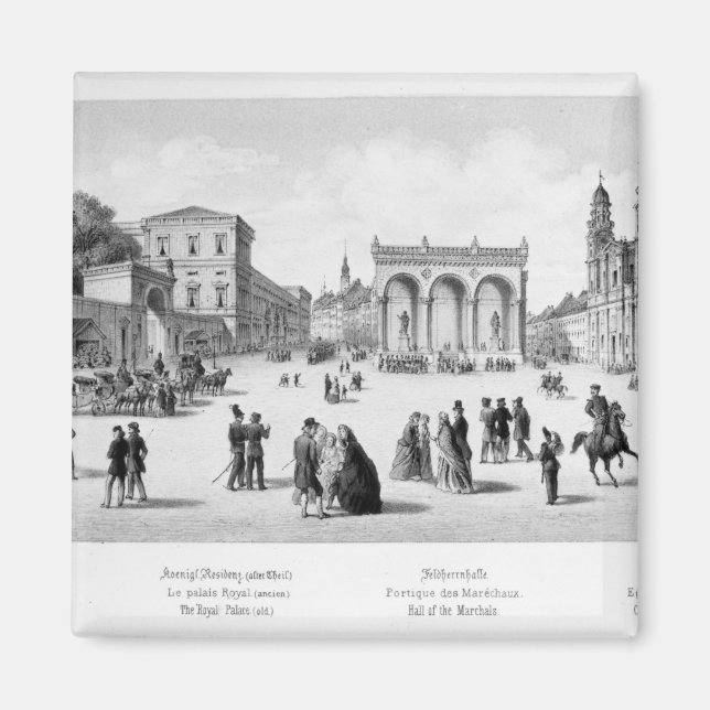 Íman Vista de Munique, 1869 (Frente)