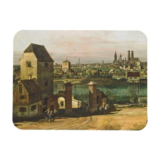 Íman Vista de Munique, c. 1761 (óleo na canvas) (Horizontal)