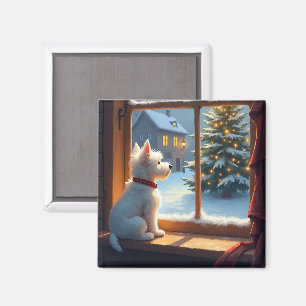 Íman Vista de Natal do West Highland White Terrier