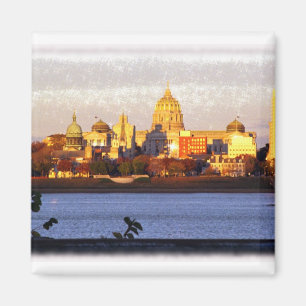 Íman Vista de ouro de Harrisburg, Pa Magnet