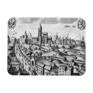 Íman Vista de Praga que mostra o palácio imperial e