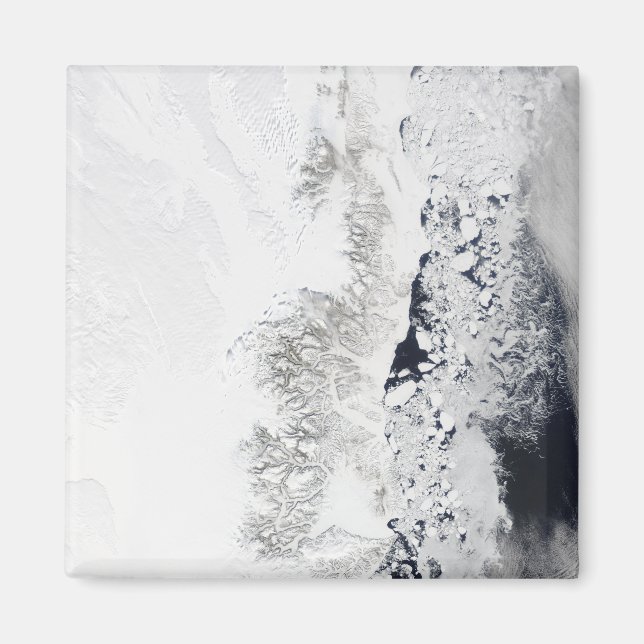 Íman Vista de satélite da costa oriental de Greenlan (Frente)