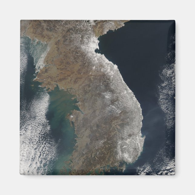 Íman Vista de satélite da queda de neve (Frente)