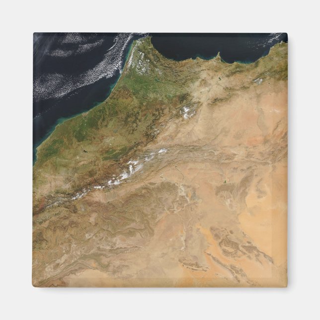 Íman Vista de satélite de Marrocos (Frente)