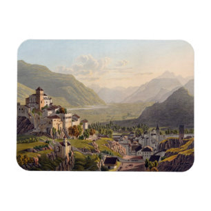 Íman Vista de Sion, ilustração 'da viagem Pittoresqu