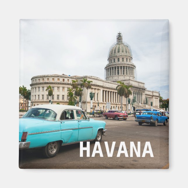 Íman Vista de um prédio do Capitólio em Havana, Cuba (Frente)