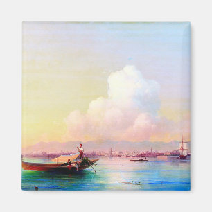 Íman Vista de Veneza do Lido por Ivan Aivazovsky