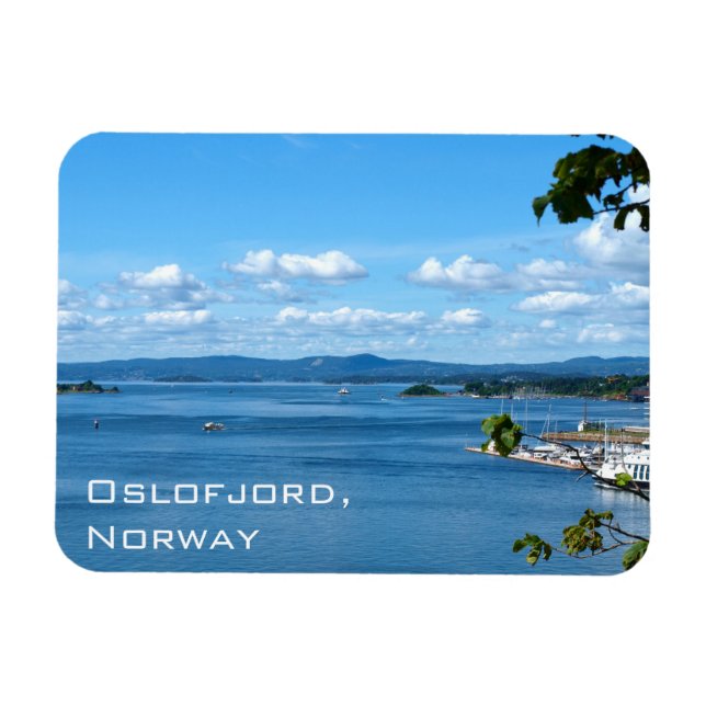 Íman Vista de Verão de Oslofjord de Oslo, Noruega (Horizontal)