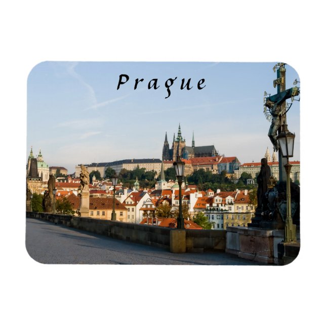 Íman Vista do Castelo da ponte Carlos em Praga (Horizontal)