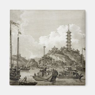 Íman Vista do Tchin Shan, ou ilha dourada, no Y