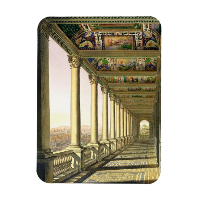 Íman Vista do terceiro andar Loggia no Vaticano, com (Vertical)
