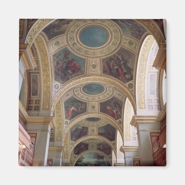 Íman Vista do teto da biblioteca com dourado (Frente)