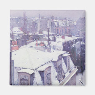 Íman Vista dos telhados ou dos telhados sob a neve,