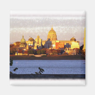 Íman Vista dourada de Harrisburg, ímã do Pa