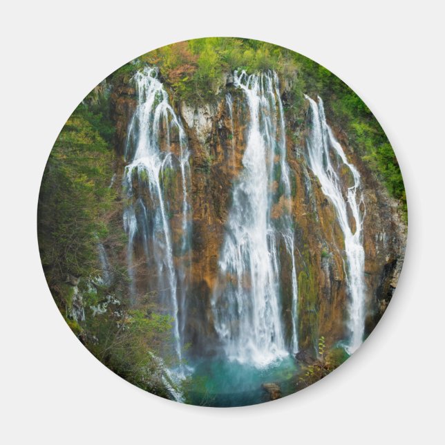 Íman Vista elevada da cascata, Croácia (Frente)
