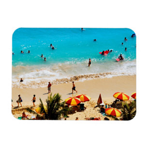 Íman Vista Elevada da Cena da Praia de Waikiki, Honolul