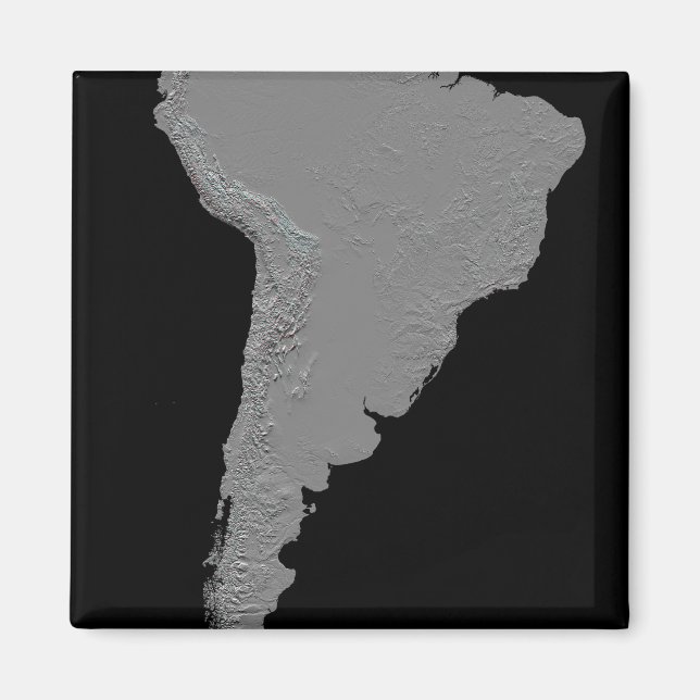 Íman Vista estereoscópica da América do Sul (Frente)