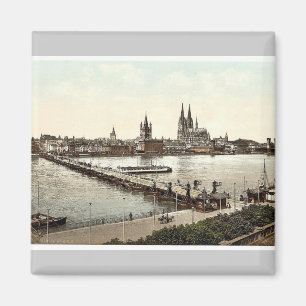 Íman Vista geral, água de Colônia, o Rhine, clássico
