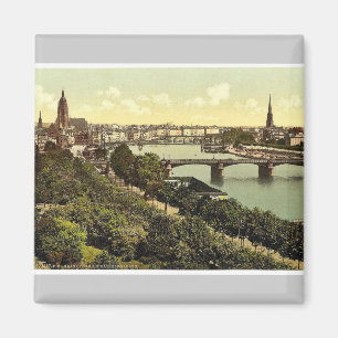 Íman Vista geral, rio e armazéns, Frankfort