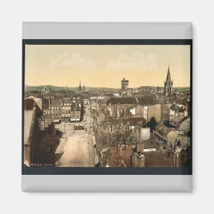 Íman Vista geral, vintage Photochrom de Dijon, France