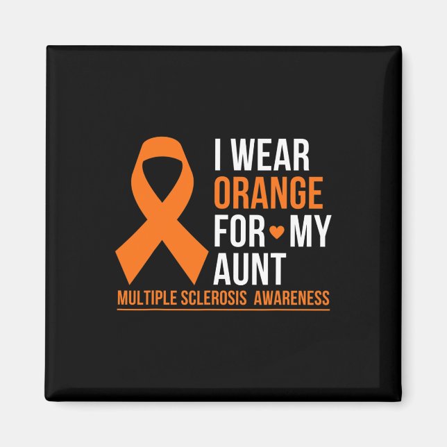 Íman Vista Laranja Para Minha Tia Esclerose Múltipla Sr (Frente)