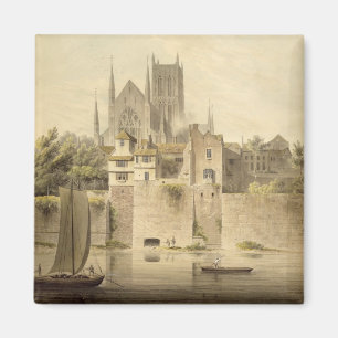 Íman Vista ocidental da catedral de Worcester, 1798