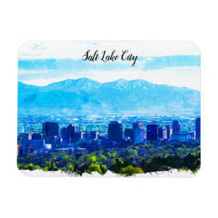Íman Vista Panorama de Salt Lake City Utah