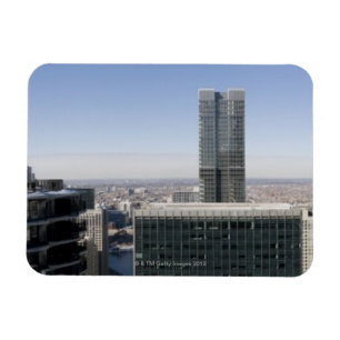 Íman Vista panorâmica aérea larga de Chicago, com