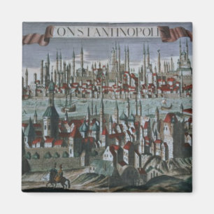 Íman Vista panorâmica de Constantinople, tarde 18o