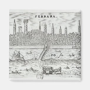 Íman Vista panorâmica de Ferrara