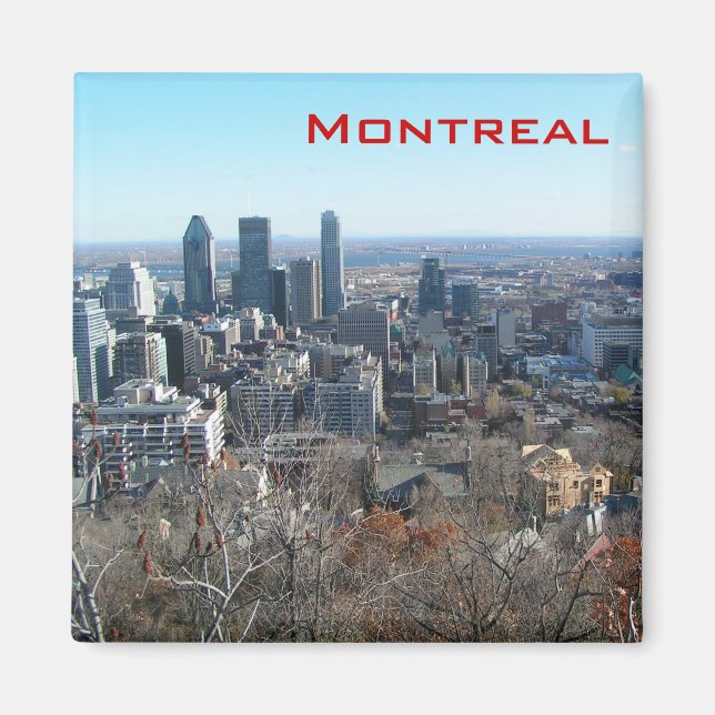 Íman Vista panorâmica de Montreal (Frente)